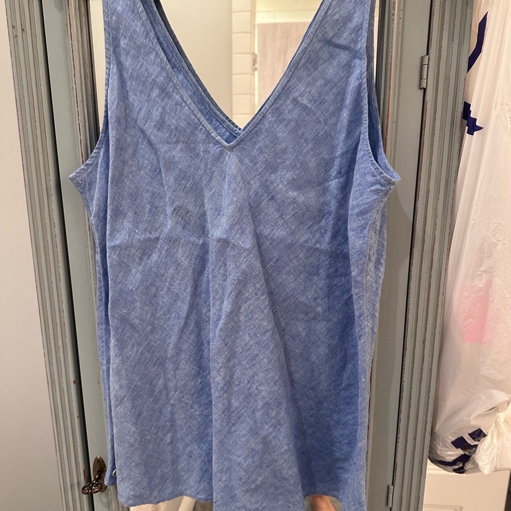 Lilly Pulitzer Light Blue V-Neck Tank Top